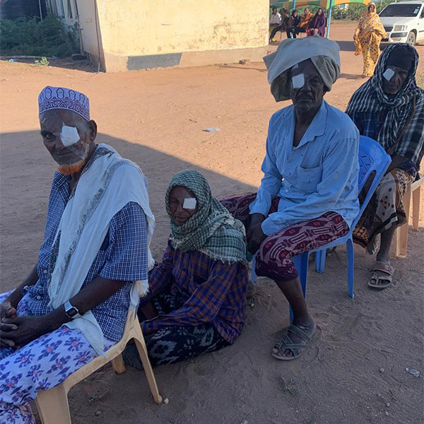 Waiting for dressing to be removed after cataract surgery